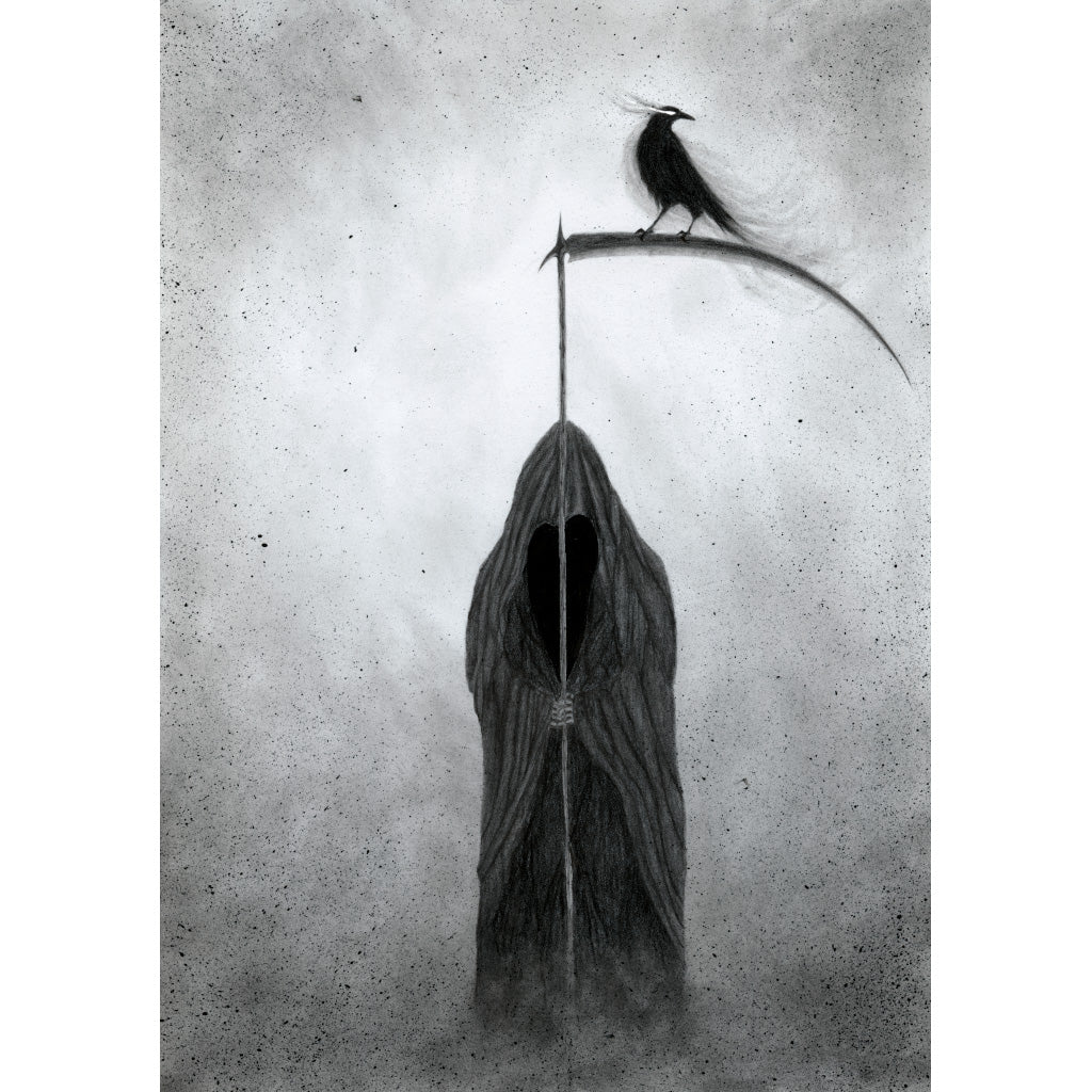 Grim Reaper or Angel of Death with Bird Wing  Stock Illustration  70054494  PIXTA